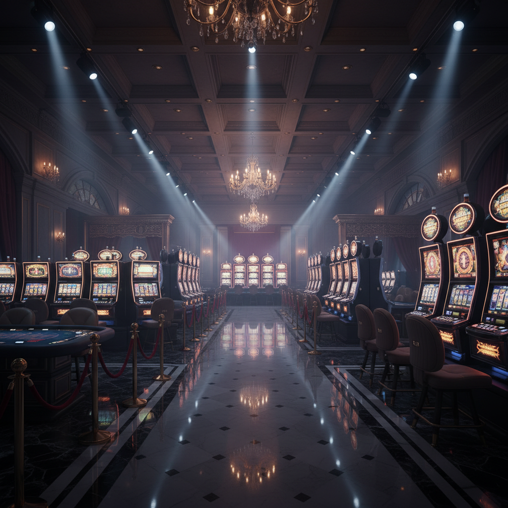 Casino floor with slot machines