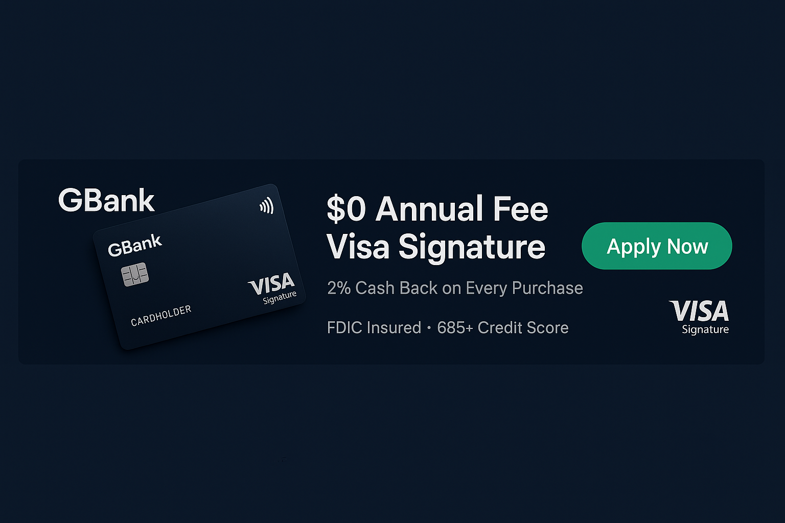 GBank 728x90 Variation A - Value Prop