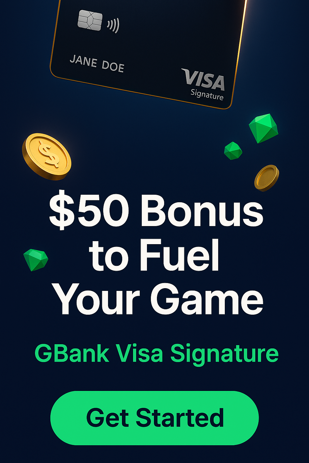 GBank 160x600 Variation C - Bonus + Gaming