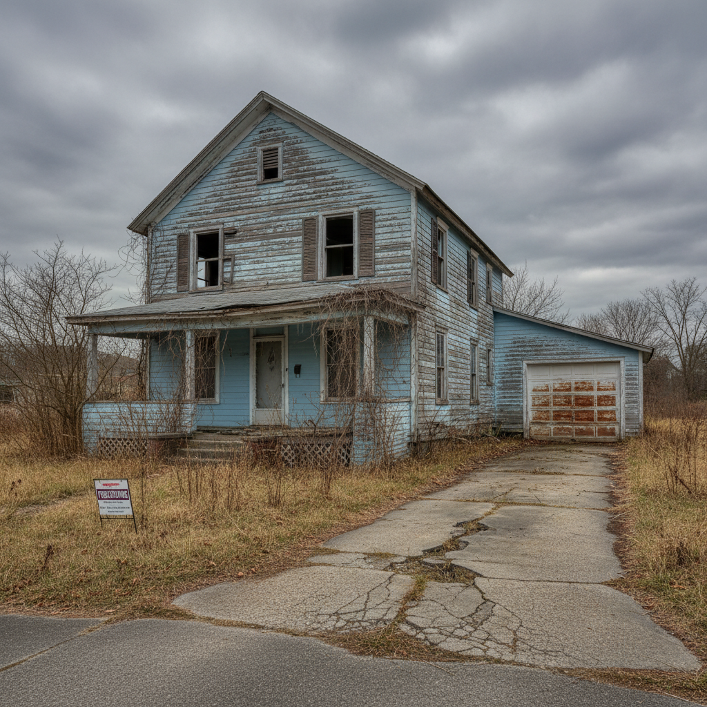 Run down distressed house we buy