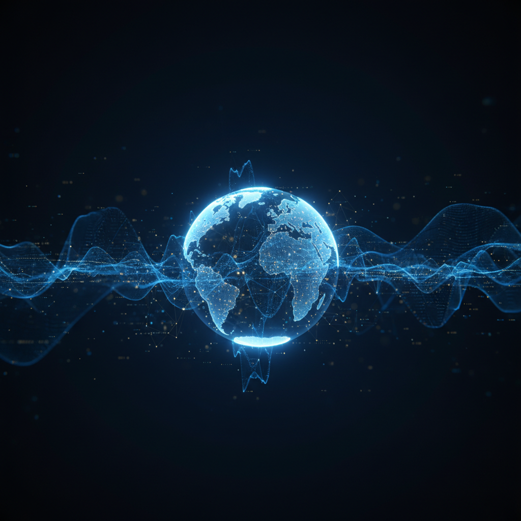 AI technology visualization background